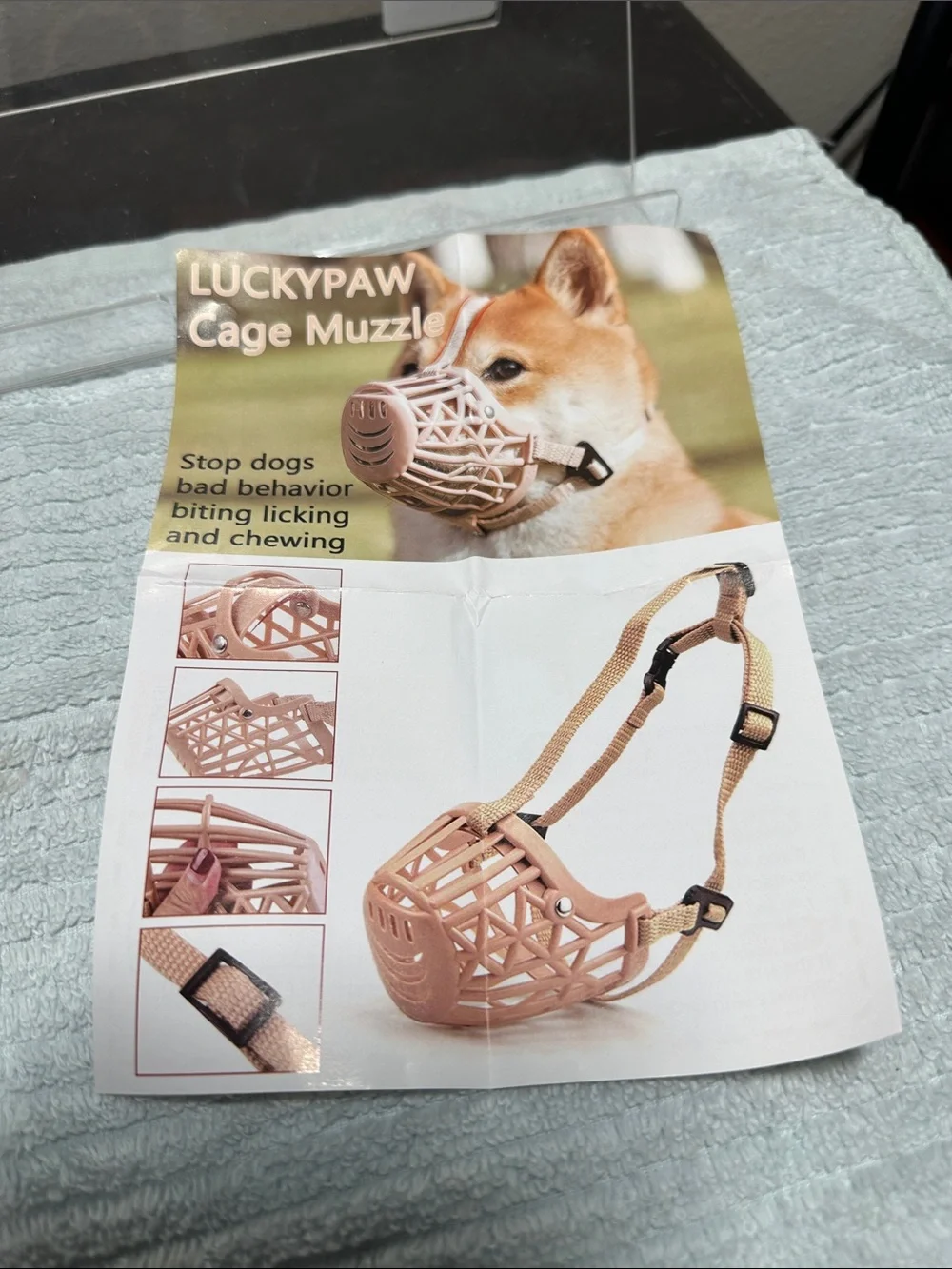 LuckyPaw Nude Cage Muzzle with adjustability NWT